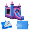 Image of POGO Inflatable Bouncers 14.5'H Crossover Pink Bounce House and Slide Combo with Blower, Backyard Party Package by POGO 754972311601 5526 14.5'H Crossover Pink Bounce House Slide Combo Blower Backyard Party