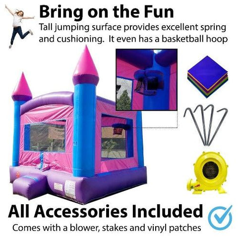 14.5' H Crossover Pink Bounce House by POGO