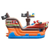 Image of POGO Inflatable Bouncers 14' Deluxe Pirate Ship Bounce House and Slide Combo with Blower by POGO 16' Rainbow Deluxe Inflatable Castle Bounce House Combo Blower POGO