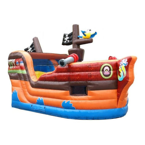 POGO Inflatable Bouncers 14' Deluxe Pirate Ship Bounce House and Slide Combo with Blower by POGO 754972361040 19 14' Deluxe Pirate Ship Bounce House and Slide Combo Blower by POGO