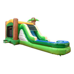 15.5'H Mega Dinosaur Inflatable Water Slide Bounce House Combo with Blower by POGO
