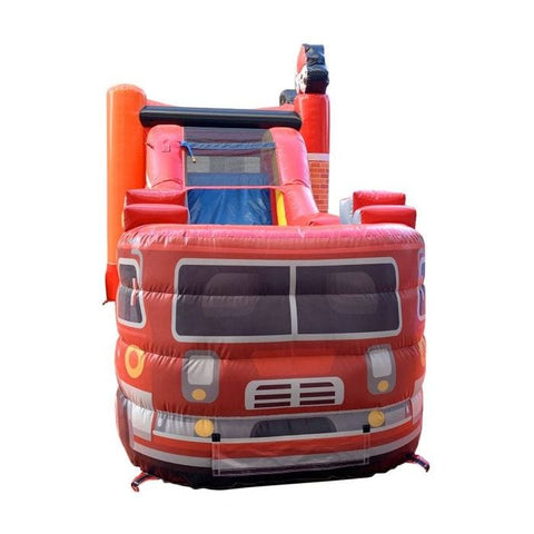 POGO Inflatable Bouncers 15.5'H Mega Fire Truck Water Slide Bounce House Combo with Blower by POGO 754972382397 6131 15.5'H Mega Fire Truck Water Slide Bounce House Combo with Blower POGO
