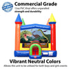 Image of POGO Inflatable Bouncers 15.5' H Rainbow Modular Bounce House with Blower and Dinosaur Art Panel by POGO 754972336567 7492-1987 15.5' H Rainbow Modular Bounce House with Blower and Dinosaur Art Panel 