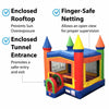 Image of POGO Inflatable Bouncers 15.5' H Rainbow Modular Bounce House with Blower and Dinosaur Art Panel by POGO 754972336567 7492-1987 15.5' H Rainbow Modular Bounce House with Blower and Dinosaur Art Panel 
