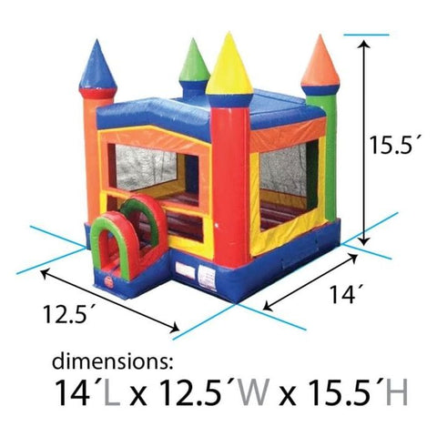 POGO Inflatable Bouncers 15.5'H Rainbow Modular Bounce House with Blower by POGO 781880234951 6998-1893 15.5'H Rainbow Modular Bounce House with Blower by POGO SKU# 6998