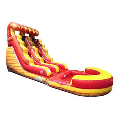 POGO Inflatable Bouncers 15'H Crossover Fire Marble Inflatable Water Slide with Blower and Pool by POGO 840344503146 6250 15'H Crossover Fire Marble Inflatable Water Slide Blower Pool POGO