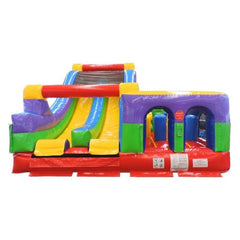 POGO Inflatable Bouncers 15'H Retro Radical Run Inflatable Obstacle Course with Blower by POGO 754972354950 433-15
