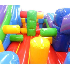 15'H Retro Radical Run Inflatable Obstacle Course with Blower by POGO
