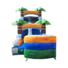Image of POGO Inflatable Bouncers 15'H Tropical Green Marble Inflatable Water Slide with Blower by POGO 781880209454 6133