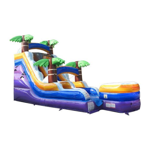 POGO Inflatable Bouncers 15'H Tropical Purple Marble Inflatable Water Slide with Blower by POGO 781880209447 6134