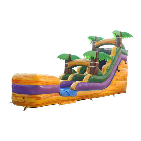 POGO Inflatable Bouncers 15'H Tropical Yellow Marble Inflatable Water Slide with Blower by POGO 781880209461 6132