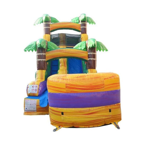 POGO Inflatable Bouncers 15'H Tropical Yellow Marble Inflatable Water Slide with Blower by POGO 781880209461 6132