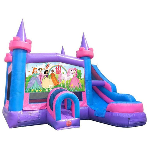 POGO Inflatable Bouncers 16'H Modular Pink Castle Water Slide Bounce House Combo with Blower and Princess Art Panel by POGO 781880221906 1989 16'H Pink Castle Combo w/ Blower Princess Art Panel by POGO SKU#1989