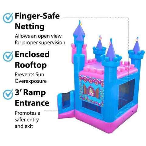 POGO Inflatable Bouncers 18'H Deluxe Princess Inflatable Bounce House with Blower by POGO 754972363280 1200 18'H Deluxe Princess Inflatable Bounce House with Blower by POGO 1200