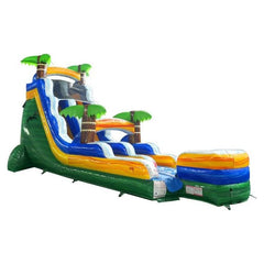 POGO Inflatable Bouncers 18'H Tropical Green Marble Inflatable Water Slide with Blower by POGO 781880209430 6135