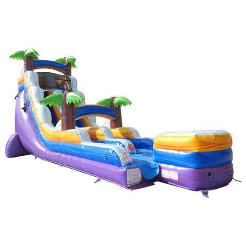 POGO Inflatable Bouncers 18'H Tropical Purple Marble Inflatable Water Slide with Blower by POGO 781880209409 6137