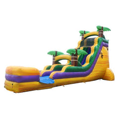 POGO Inflatable Bouncers 18'H Tropical Yellow Marble Inflatable Water Slide with Blower by POGO 781880209423 6136