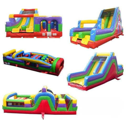 POGO Inflatable Bouncers 19'H Retro BEAST Radical 5-Piece Obstacle Course by POGO 781880221876 605 19'H Retro BEAST Radical 5-Piece Obstacle Course by POGO SKU# 605