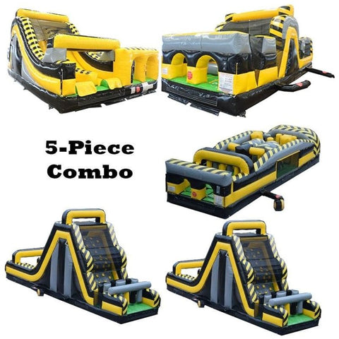 POGO Inflatable Bouncers 19'H Venom BEAST 5-Piece Radical Obstacle Course Dual Climb by POGO 754972360937 623