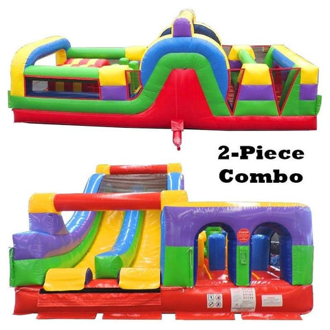 POGO Inflatable Bouncers 59'H Retro SUPER 2-Piece Radical Obstacle Course by POGO 754972360715 595 59'H Retro SUPER 2-Piece Radical Obstacle Course by POGO SKU# 595