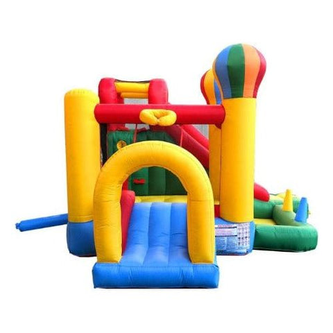 6.9'H Backyard Kids Deluxe 7-in-1 Circus Balloon Inflatable Bounce House with Slide by POGO