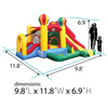 Image of 6.9'H Backyard Kids Deluxe 7-in-1 Circus Balloon Inflatable Bounce House with Slide by POGO