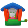 Image of POGO Inflatable Bouncers 6' Backyard Kids Rainbow Playhouse Inflatable Bounce House with Slide by POGO 754972375092 7978 6' Backyard Kids Rainbow Playhouse Inflatable Bounce House with Slide