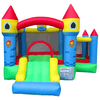 Image of POGO Inflatable Bouncers 7' Backyard Kids Deluxe 3-in-1 Castle Inflatable Bounce House with Slide by POGO 781880258421 7980 7' Backyard Kids Deluxe 3-in-1 Castle Inflatable Bounce House w/ Slide