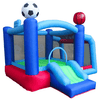 Image of POGO Inflatable Bouncers 7' Backyard Kids Sports Arena Inflatable Bounce House with Soccer Goal by POGO 754972375122 7981 7' Backyard Kids Sports Arena Inflatable Bounce House with Soccer Goal