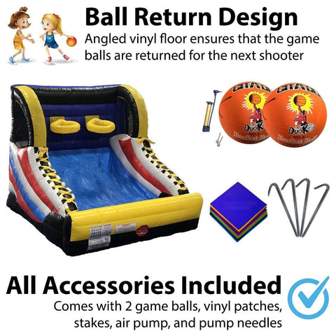 POGO Inflatable Bouncers 8'H Hoop Shot Interactive Game with Built-In Blower by POGO 781880284147 299 8'H Hoop Shot Interactive Game with Built-In Blower SKU# 299