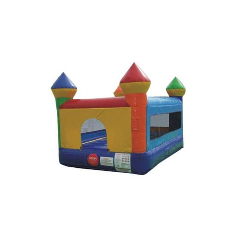 POGO Inflatable Bouncers 8'H Junior Rainbow Castle Indoor Bounce House with Blower by POGO 754972324694 1898 8'H Junior Rainbow Castle Indoor Bounce House with Blower by POGO 1898