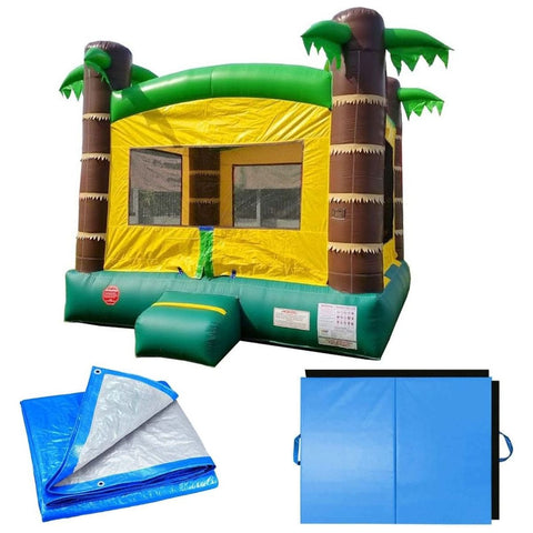 Crossover Tropical Bounce House with Blower, Backyard Party Package by POGO