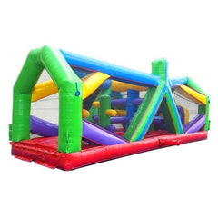 30' Retro Radical Run Extreme Unit #1 Inflatable Obstacle Course with Blower by POGO