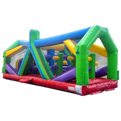 30' Retro Radical Run Extreme Unit #1 Inflatable Obstacle Course with Blower by POGO