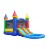 Image of POGO Inflatable Bouncers Crossover Rainbow Dual Lane Bounce House Slide with Pool with Blower, Backyard Party Package by POGO 754972302722 5521 Crossover Rainbow Dual Lane Bounce House Slide Pool Backyard Party