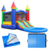 Image of POGO Inflatable Bouncers Crossover Rainbow Dual Lane Bounce House Slide with Pool with Blower, Backyard Party Package by POGO 754972302722 5521 Crossover Rainbow Dual Lane Bounce House Slide Pool Backyard Party