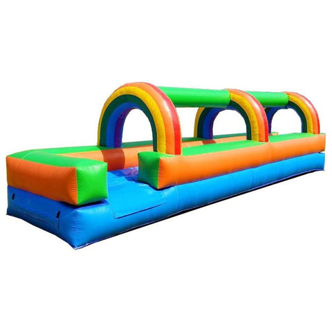 POGO Inflatable Bouncers Crossover Rainbow Slip n Slide with Blower, Backyard Party Package by POGO 781880284086 5515 Crossover Rainbow Slip n Slide w/ Blower, Backyard Party POGO SKU#5515