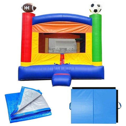 POGO Inflatable Bouncers Crossover Sports Bounce House with Blower, Backyard Party Package by POGO 781880284109 5505 Crossover Sports Bounce House with Blower, Backyard Party Package POGO SKU# 5505