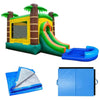 Image of POGO Inflatable Bouncers Crossover Tropical Bounce House Slide Combo with Wet Pool Attachment and Blower, Backyard Party Package by POGO
