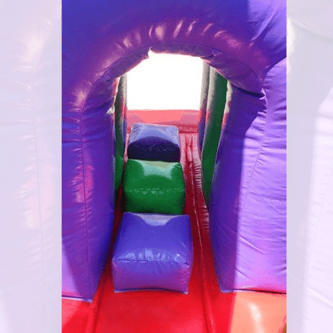 30' Retro Radical Run Extreme Unit #5 Inflatable Obstacle Course with Blower SKU: 6510