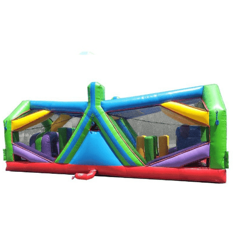 POGO Obstacle Courses 30' Retro Radical Run Extreme Unit #5 Inflatable Obstacle Course with Blower by POGO 754972370110 6510 30' Retro Radical Run Extreme Unit5 Inflatable Obstacle Course Blower
