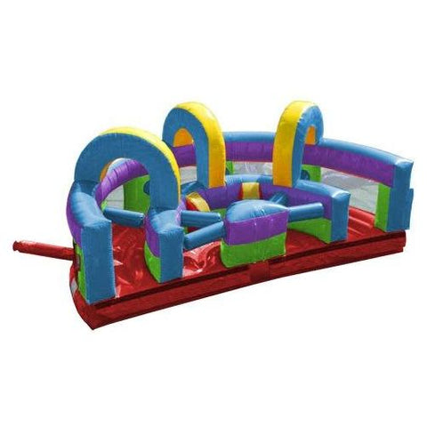 POGO Obstacle Courses Retro Rainbow U-Turn Inflatable Obstacle Course with Blower by POGO 754972349116 3479