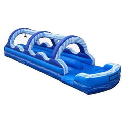 POGO Slip N Slides 35' Blue Marble Dual Lane Inflatable Slip n Slide with Blower with Velcro by POGO 754972364751 5344 35' Blue Marble Dual Lane Inflatable Slip n Slide Blower Velcro #5344