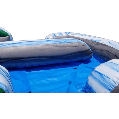 POGO Slip N Slides 35' Tropical Marble Dual Lane Inflatable Slip n Slide with Blower Velcro by POGO 754972363457 4936 35' Tropical Marble Dual Lane Inflatable Slip n Slide Blower POGO