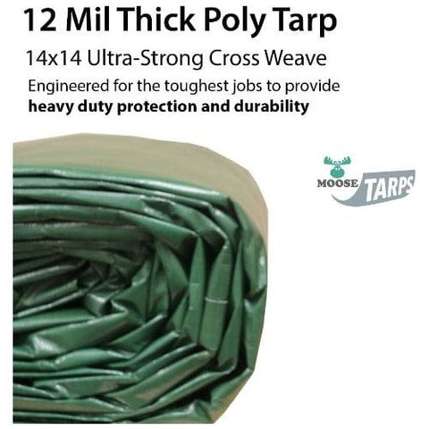 POGO Tarps 20' x 25' Deluxe Water Resistant Heavy Duty Poly Tarp Cover by POGO 754972327800 178