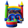 Image of POGO Water Parks & Slides 14.5'H Kids Modern Rainbow Water Slide Bounce House Combo with Blower by POGO 754972338219 1897 14.5'H Kids Modern Rainbow Water Slide Bounce House Combo Blower POGO