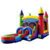 Image of POGO Water Parks & Slides 14.5'H Kids Modern Rainbow Water Slide Bounce House Combo with Blower by POGO 754972338219 1897 14.5'H Kids Modern Rainbow Water Slide Bounce House Combo Blower POGO