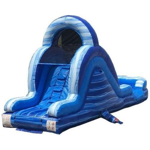 POGO Water Slides 12' Blue Marble Rear Entry Wet / Dry Inflatable Slide by POGO 754972307017 7085