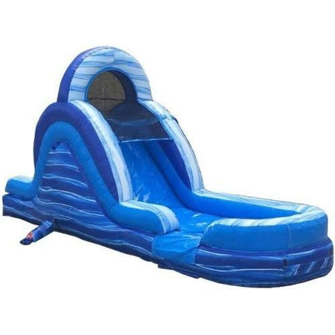POGO Water Slides 12' Blue Marble Rear Entry Wet / Dry Inflatable Slide by POGO 754972307017 7085