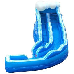 POGO Water Slides 17' Blue Marble Wave Curved Wet / Dry Inflatable Slide by POGO 754972365796 3382